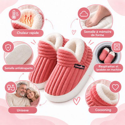 Cloudies™ - Pantoufles d'hiver unisexes qui réchauffent vos pieds dès la première minute