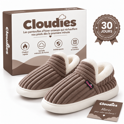 Cloudies™ - Pantoufles d'hiver unisexes qui réchauffent vos pieds dès la première minute