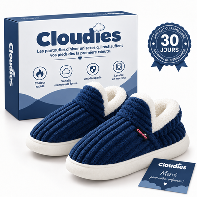 Cloudies™ - Pantoufles d'hiver unisexes qui réchauffent vos pieds dès la première minute